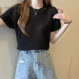 ダブルスカラップ 柄編みサマーニットトップス | ad thie | 詳細画像12 