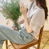 ダブルスカラップ 柄編みサマーニットトップス | ad thie | 詳細画像9 
