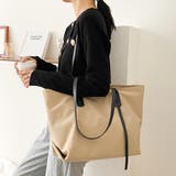 エコレザーハンドル 大容量トートバッグ | ad thie | 詳細画像7 