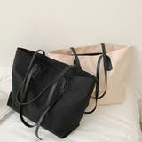 エコレザーハンドル 大容量トートバッグ | ad thie | 詳細画像9 