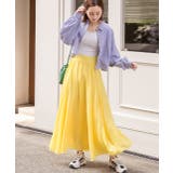 コットン100％・やわらか素材 ボリュームフレアスカート | ad thie | 詳細画像19 