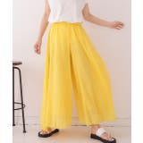 コットン100％・やわらか素材 フレアワイドパンツ | ad thie | 詳細画像18 