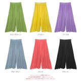 コットン100％・やわらか素材 フレアワイドパンツ | ad thie | 詳細画像24 