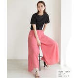 コットン100％・やわらか素材 フレアワイドパンツ | ad thie | 詳細画像3 