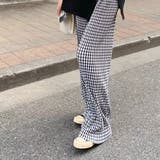 チェック柄・プリーツ ストレートパンツ | ad thie | 詳細画像9 