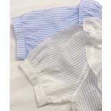 フリル・シアーストライプ パフスリーブブラウス | ad thie | 詳細画像9 