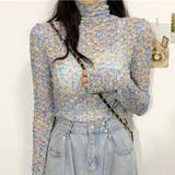 シアー・花柄  シャーリングレーストップス | ad thie | 詳細画像10 
