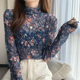 シアー・花柄  シャーリングレーストップス | ad thie | 詳細画像7 