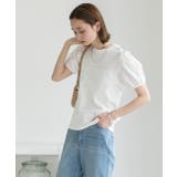 パール付き・パフスリーブ ショルダーフリルTシャツ | ad thie | 詳細画像6