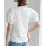 パール付き・パフスリーブ ショルダーフリルTシャツ | ad thie | 詳細画像8
