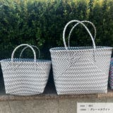 グレーxホワイト | 2サイズ・マルチカラー パサールバッグ | ad thie