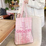 チェック柄 ロゴトートバッグ | ad thie | 詳細画像12 