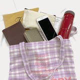 チェック柄 ロゴトートバッグ | ad thie | 詳細画像18 