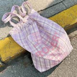 チェック柄 ロゴトートバッグ | ad thie | 詳細画像8