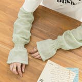 シアーチェック ボリュームアームカバー | ad thie | 詳細画像14