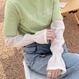 シアーチェック ボリュームアームカバー | ad thie | 詳細画像7