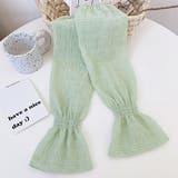 ライトグリーン | シアーチェック ボリュームアームカバー | ad thie