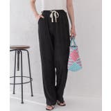 ブラック | ふくれジャガード イージーパンツ | ad thie