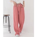 ピンク | ふくれジャガード イージーパンツ | ad thie