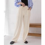 アイボリー | ふくれジャガード イージーパンツ | ad thie