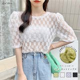 フラワージャガード シアーカットトップス | ad thie | 詳細画像1 