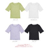 フラワージャガード シアーカットトップス | ad thie | 詳細画像14 