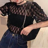 フラワージャガード シアーカットトップス | ad thie | 詳細画像9 