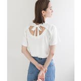 リボンデザイン バックオープントップス | ad thie | 詳細画像4 