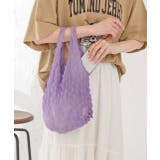 パープル | 絞り・大容量 ドロールエコバッグ | ad thie