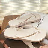 アイボリー | カラバリ豊富 POPビーチサンダル | ad thie