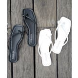 クロスライン スクエアフラットサンダル | ad thie | 詳細画像5 