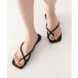 クロスライン スクエアフラットサンダル | ad thie | 詳細画像6 