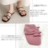 クロスストラップ スクエアフラットサンダル | ad thie | 詳細画像3