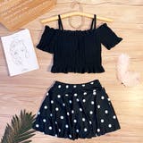 ブラック | 体型カバー・セパレート シャーリングスイムウェア | ad thie