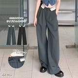 ウエストデザイン ワイドタックパンツ | ad thie | 詳細画像1