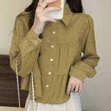 ショート丈・ワッシャー加工 ティアードブラウス | ad thie | 詳細画像6 