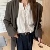 ショルダーギャザー ぽわん袖ブラウス | ad thie | 詳細画像4 