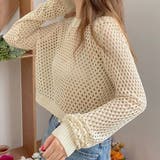 ショート丈 メッシュニットプルオーバー | ad thie | 詳細画像3 