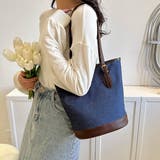 大容量・デニム バケツトートバッグ | ad thie | 詳細画像8 