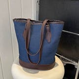 インディゴ | 大容量・デニム バケツトートバッグ | ad thie