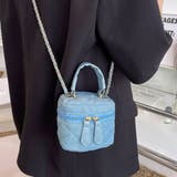 チェーン付き・デニム バニティミニバッグ | ad thie | 詳細画像3