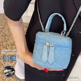 チェーン付き・デニム  バニティミニバッグ | ad thie | 詳細画像1 