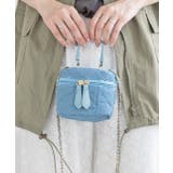 ライトブルー | チェーン付き・デニム バニティミニバッグ | ad thie