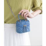 インディゴ | チェーン付き・デニム バニティミニバッグ | ad thie