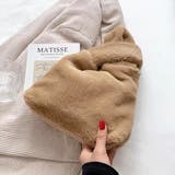 ブラウン | エコファー ふわふわミニバッグ | ad thie