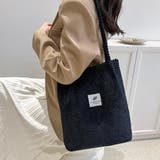 凸凹コーデュロイ・ロゴ 大容量トートバッグ | ad thie | 詳細画像10 