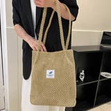 凸凹コーデュロイ・ロゴ 大容量トートバッグ | ad thie | 詳細画像16 