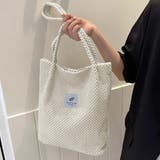 凸凹コーデュロイ・ロゴ 大容量トートバッグ | ad thie | 詳細画像6 