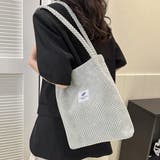 凸凹コーデュロイ・ロゴ 大容量トートバッグ | ad thie | 詳細画像7 