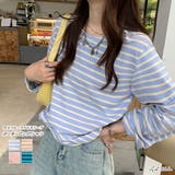 【2023AW新作】ワイドスリーブ ボーダーロングTシャツ | ad thie | 詳細画像1